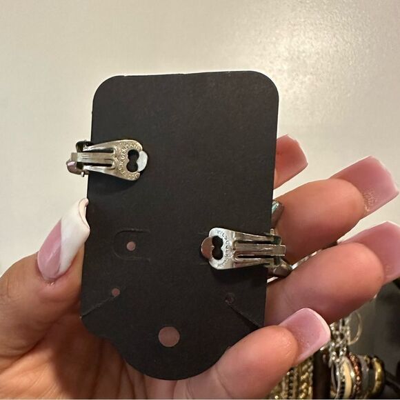 STUNNING VINTAGE WESTERN GERMANS CLIP EARRINGS - Picture 3 of 4